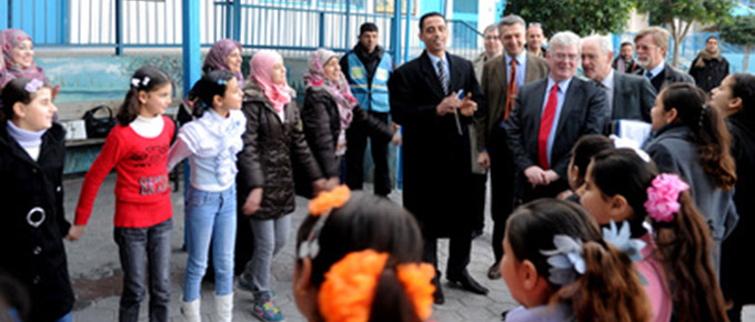 Tánaiste visits UNRWA school in Gaza. UN Photo