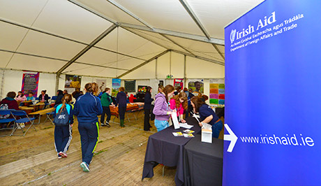 The Irish Aid tent at the 2014 Ploughing Championship