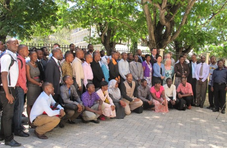 Group photo of participants in Tanzania's first ICT Summit, November 2013. Photo: Embassy of Ireland, Tanzania