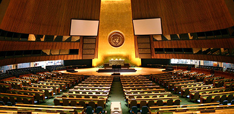 Picture of the UN General Assembly hall